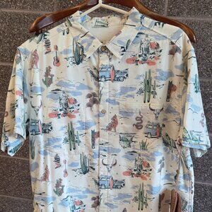 California Cowboy Poolside SS Hawaiian Shirt - Men's L